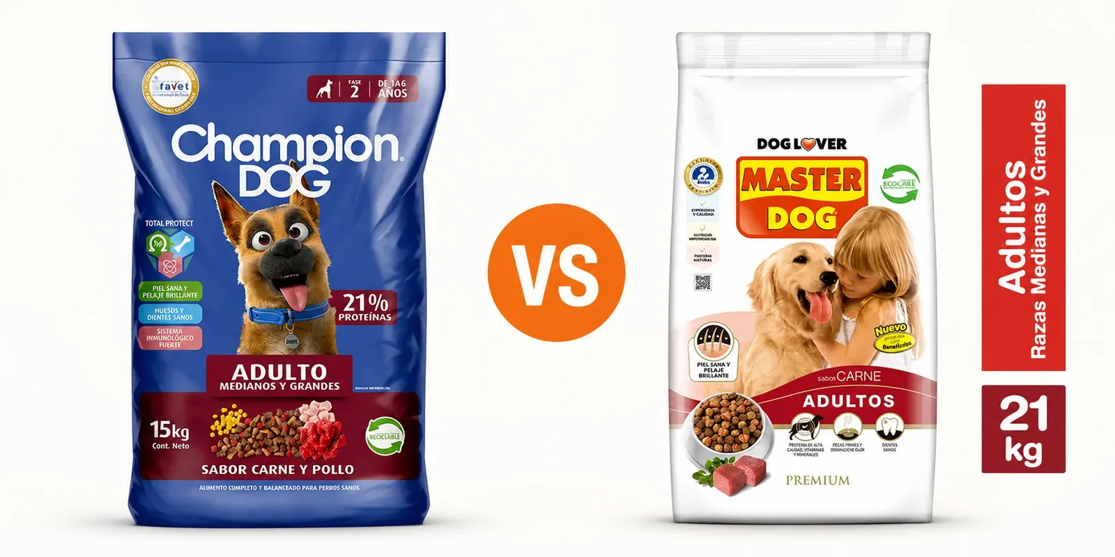 Champion vs Master Dog: cuál de las dos económicas rinde más