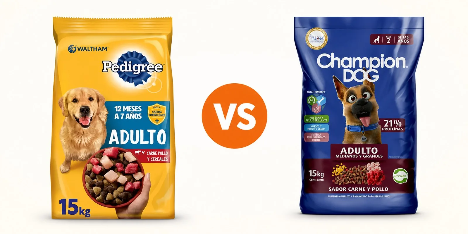 Pedigree vs Champion Dog: las dos masivas y económicas de Chile