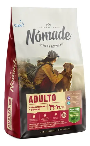 Alimento Nómade Premium Perro Adulto Raza Mediana Y Grande 20kg